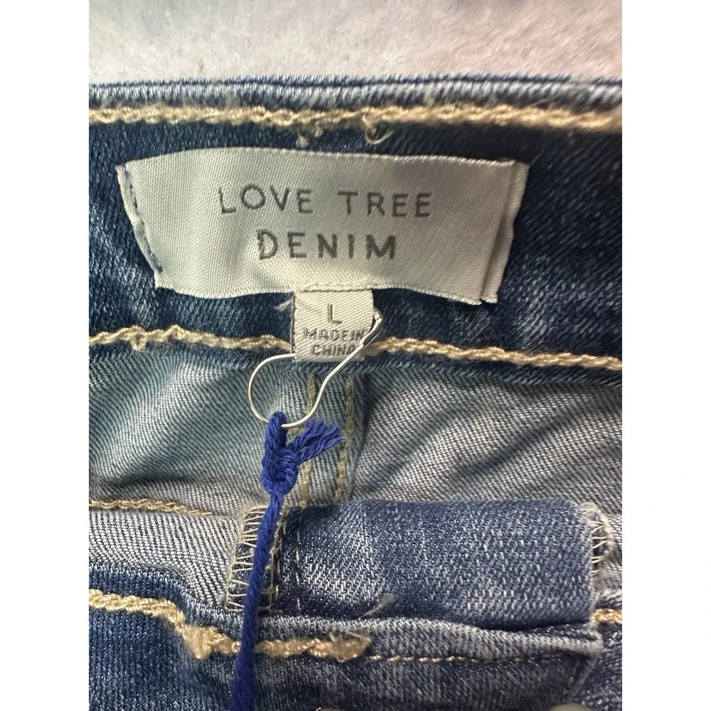 Love Tree Denim Skirt and Strapless with Lace Top Set Women's Size Large NWT - Picture 7 of 10